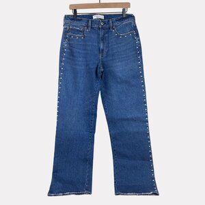 Abercrombie & Fitch The Baggy Low Rise Studded Jeans Womens 28 Medium Wash